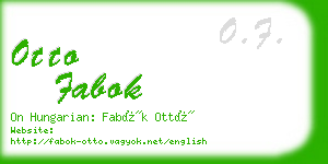 otto fabok business card